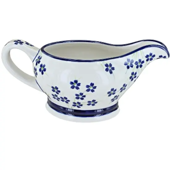 Blue Rose Polish Pottery 1258 Zaklady Gravy Boat image {12}