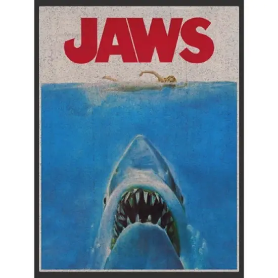 Boy's Jaws Retro Distressed Poster T-Shirt image {1}
