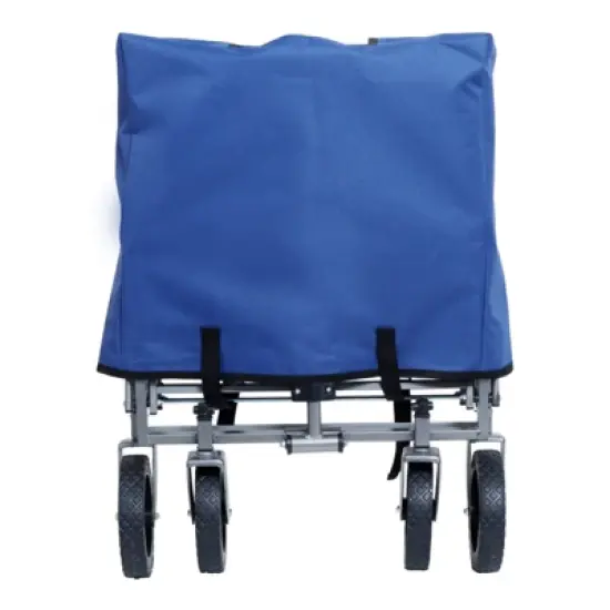 RISOKEYS Collapsible Utility Wagon Cart 360LBS Capacity with Adjustable Handle and Cup Holders for Camping, Grocery Shopping image {9}