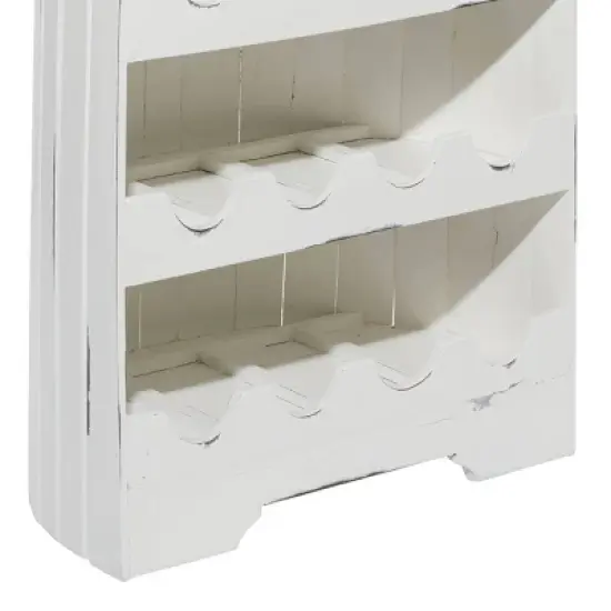 Coastal Wood Standing Wine Rack White - Olivia & May image {2}