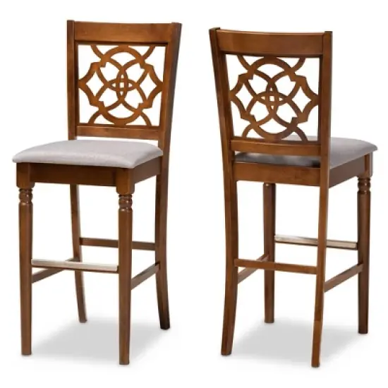 Set of 2 Alexandra Barstool - Baxton Studio image {9}