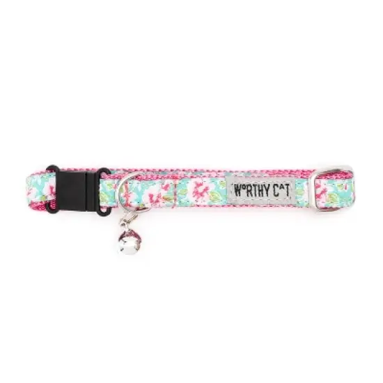 Watercolor Floral Adjustable Cat Collar - The Worthy Dog image {2}