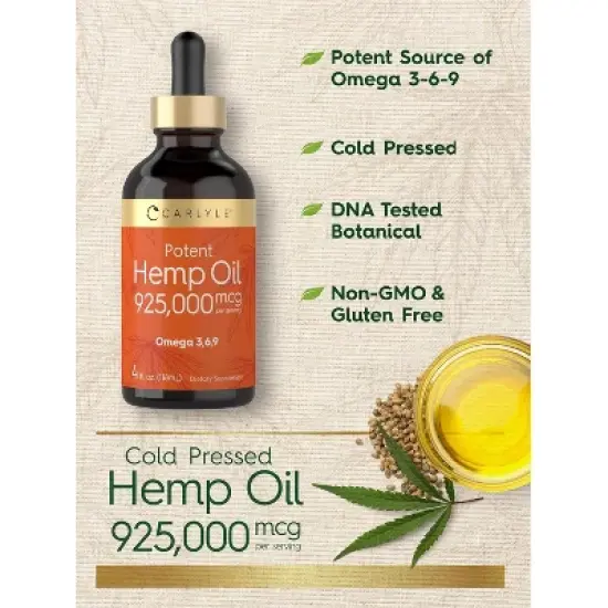 Carlyle Hemp Oil 925,000mcg | 4 fl oz image {3}
