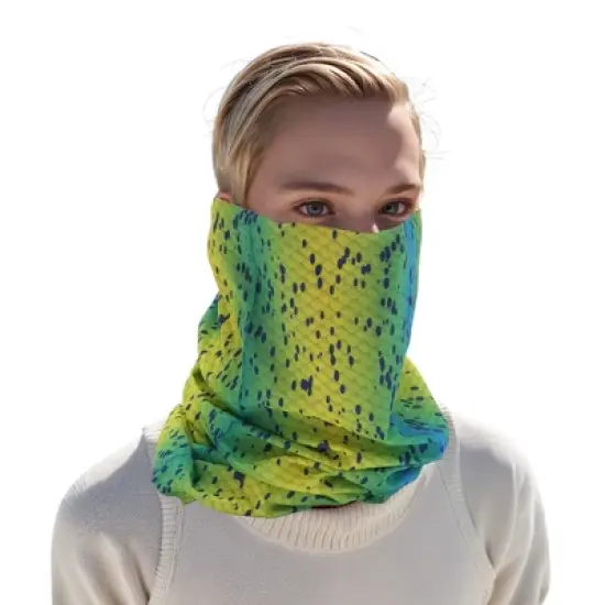 Unique Bargains Sunscreen Stripes Pattern Face Scarf Mask Blue Yellow 1 Pc image {5}