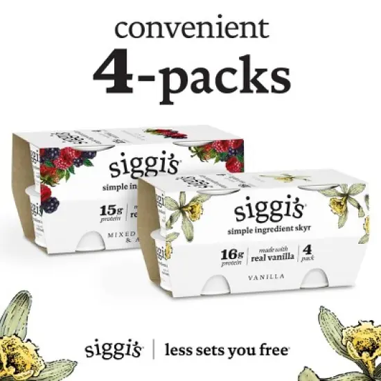 siggi's Nonfat Vanilla Icelandic-Style Skyr Yogurt - 4pk/5.3oz Cups image {7}