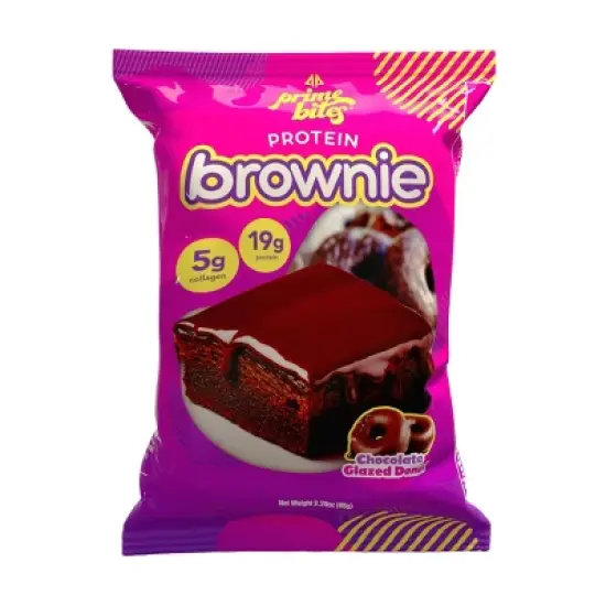 Prime Bites Chocolate Glazed Donut Protein Brownie - 19g Protein - 2.29oz image {6}