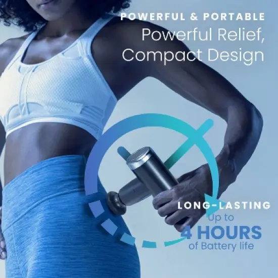 HOM Deep Tissue Mini Massage Gun - Quiet and Portable Handheld Massager for Treating Muscle Soreness, Back Pain and Body Ache image {6}