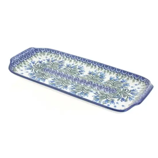 Blue Rose Polish Pottery 410 Ceramika Artystyczna Bread Tray image {13}