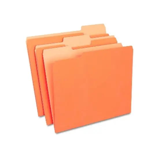 MyOfficeInnovations Top-Tab File Folders 3-Tab Letter Size Orange 100/Box (433680) image {4}