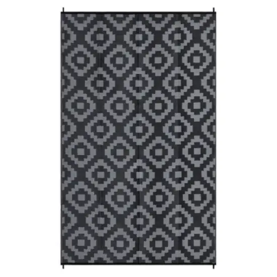 Washable Outdoor Rug with Classic Checked Pattern image {1}