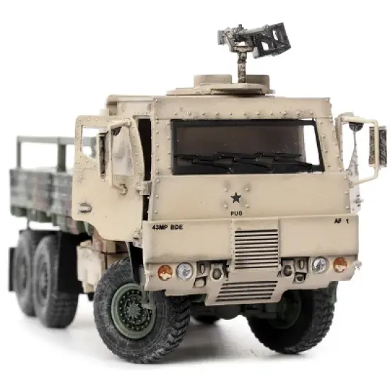 M1083 MTV (Medium Tactical Vehicle) Armored Cab Cargo Truck w/Turret NATO Camouflage "US Army" 1/72 Diecast Model by Panzerkampf image {4}