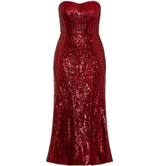 Women's Plus Size Monroe Maxi Dress - ruby | CITY CHIC image {2}