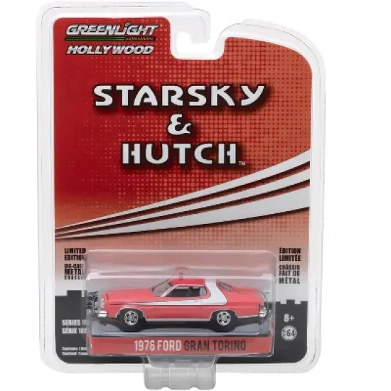 1976 Ford Gran Torino Red "Starsky & Hutch" (1975-1979) TV Series "Hollywood Series" Release 18 1/64 Diecast Model by Greenlight image {2}