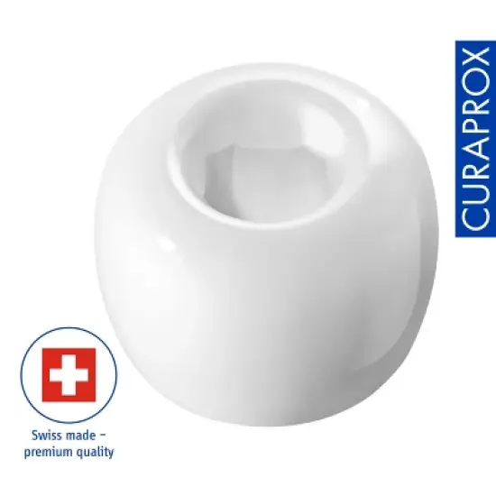 Curaprox Toothbrush Holder White, Hygienic Upright Stand for Clean and Organized Storage image {3}