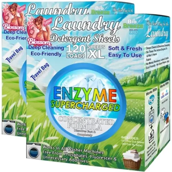 5 Star Super Deals Laundry Detergent Sheets (240 Loads) Eco-Friendly, Hypoallergenic, & Enzyme-Based Powerful Stain Removal image {22}