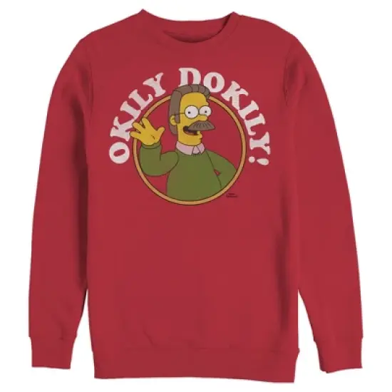 Men's The Simpsons Ned Flanders Okily Dokily Sweatshirt image {3}