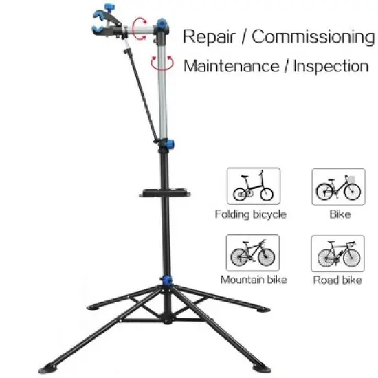 Yaheetech Folding Adjustable Bike Repair Stand, Black image {7}