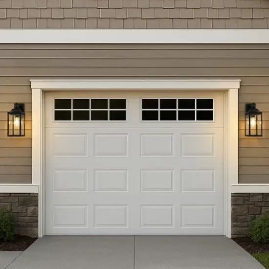 ALOADECOR 1 Light H16 in. Farmhouse Outdoor Wall Lantern with Motion Sensor in Matte Black Modern Wall Sconce with Clear Glass for Courtyard image {3}