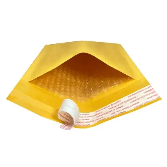 UOFFICE Pack of 100 Kraft Bubble Mailers 7.25" x 12" - #1 Self-Seal Padded Envelopes image {3}