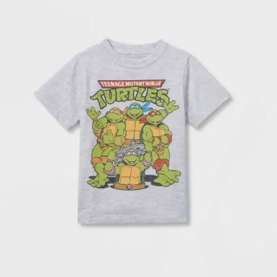 Toddler Boys' Teenage Mutant Ninja Solid T-Shirt - Gray image {3}