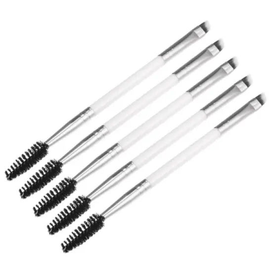 Unique Bargains Soft Double Heat Angled Eyebrow Brush Eyelash Extension Brush for Women Eye Makeup image {8}