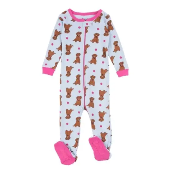 Leveret Footed Sleeper Cotton Girls Pajamas image {4}