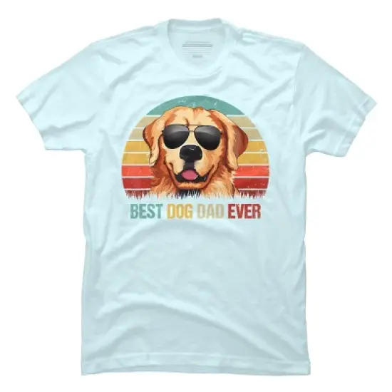 Men's Design By Humans Best Dog Dad Ever Golden Retriever By LuckyCharm99 T-Shirt image {5}