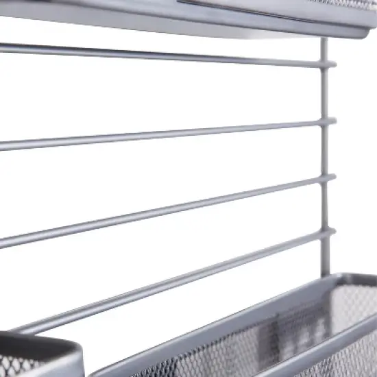 Mesh Additional Wall Organization Tools Silver - Brightroom&trade;: Steel Desk & File Organizer for Office Supplies image {3}