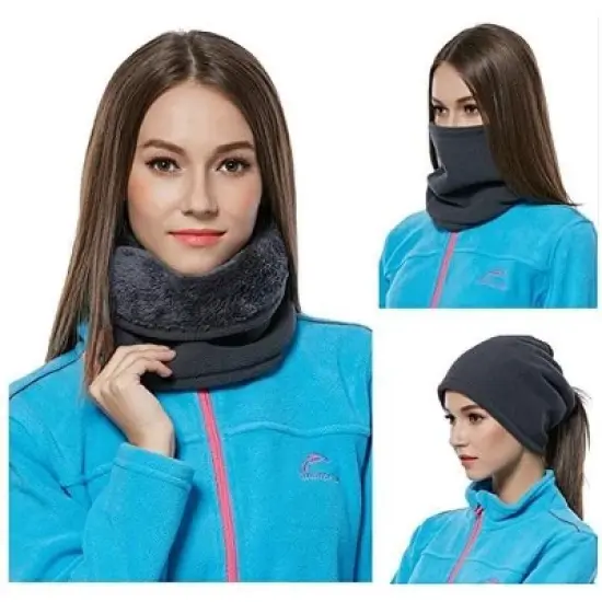 5 Star Super Deals Neck Warmer Winter Double Layer Neck Gaiter - Soft Fleece Circle Loop Scarf Multi 20 in 1 Tube Headwear Face Covering image {11}