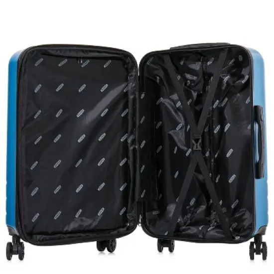 DUKAP Zahav Lightweight Hardside Medium Checked Spinner Suitcase - Teal image {3}