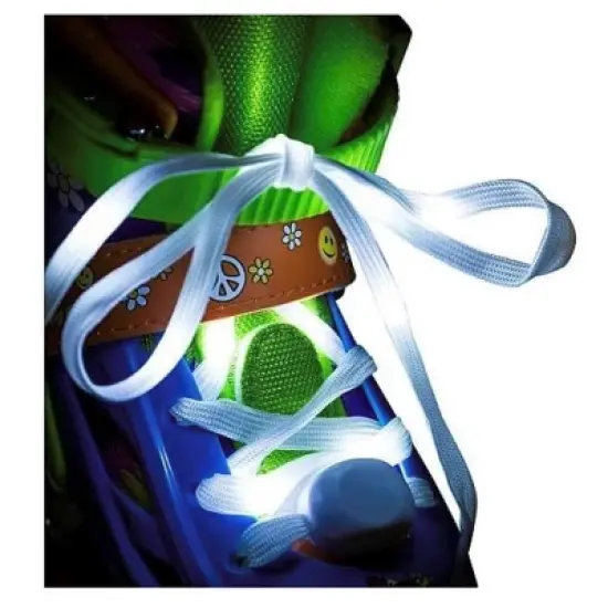 Titan Flower Power Princess Girls Inline Skates with LED Light-up Front Wheel and LED Laces, Multi-Color, Large image {2}