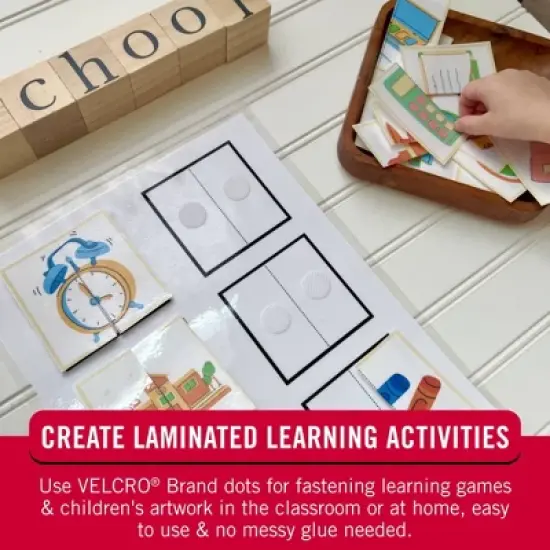 VELCRO 5/8" 75ct Sticky Back&nbsp;Dots Mounting Adhesive for Classroom and Office Organization White image {6}