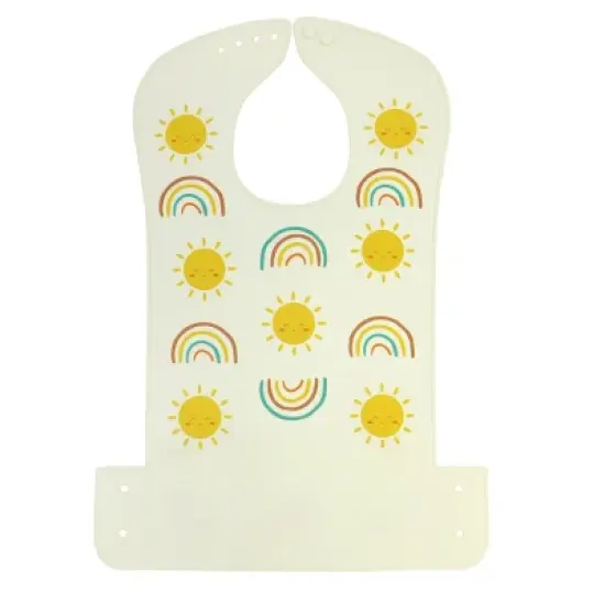 Neat Solutions Toddler Silicone Fold Down Bib - Neutral image {3}