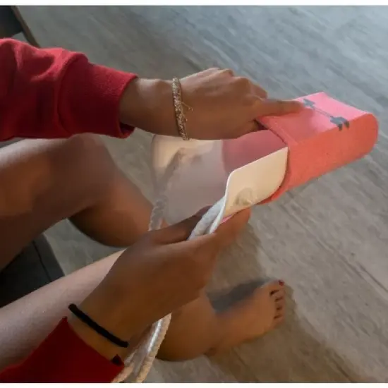 5 Star Super Deals 2 Sock Slider Aid Shoe Horn with Foam Handles and Adjustable 40" Cords - Easy On and Off Stocking Slider Assist Tool  Mobility Aid image {4}