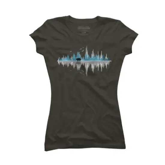 Junior's Design By Humans The Sounds Of Nature - Music Sound Wave By NomAdartStudio T-Shirt image {4}
