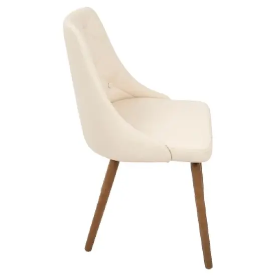 Giovanni Mid Century Modern Dining Chair Cream - Lumisource image {1}