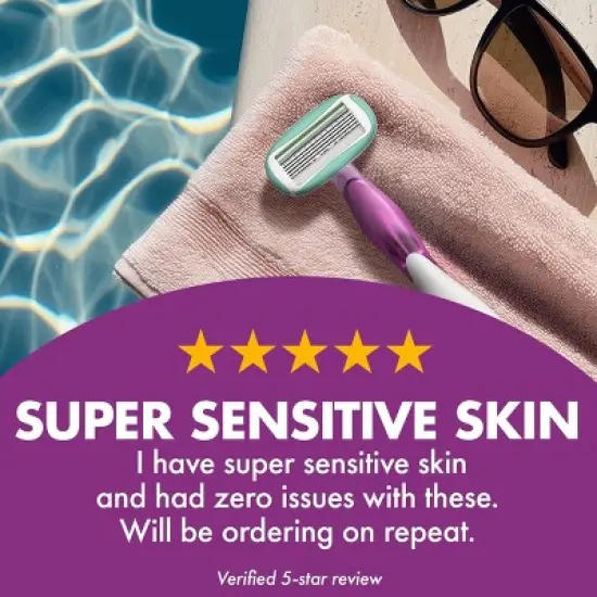 BiC Soleil Sensitive Advanced 5-Blade Women's Disposable Razors image {7}