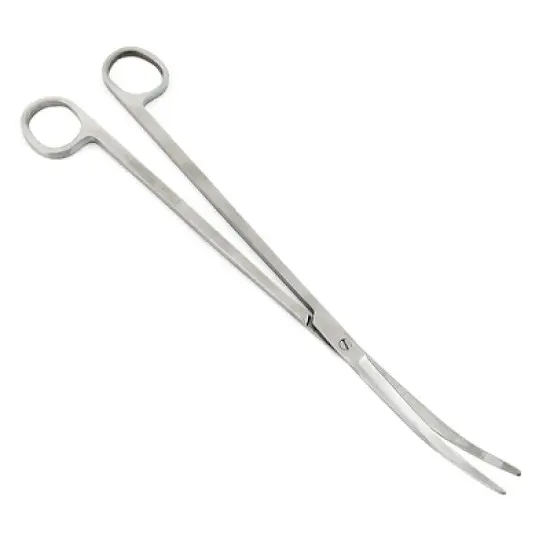 Unique Bargains Aquarium Fish Tank Stainless Steel Plant Scissors 10" Long image {1}