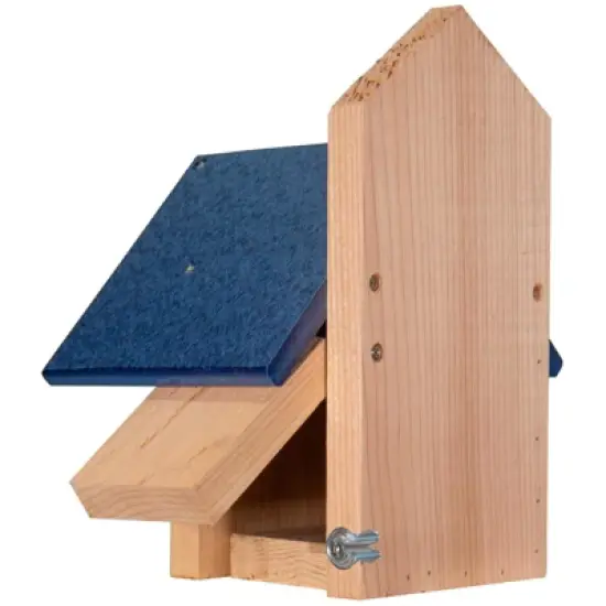 JCS Wildlife Chickadee Post Mount Birdhouse with Recycled Poly Lumber Roof image {7}