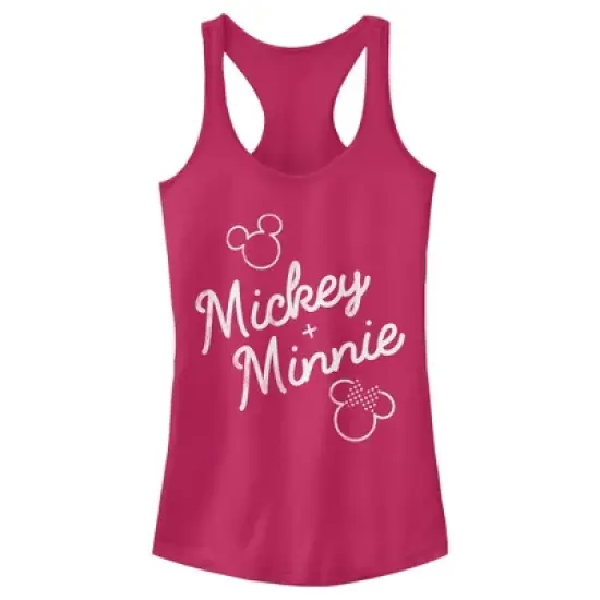 Junior's Mickey & Friends Retro Signatures Racerback Tank Top image {3}