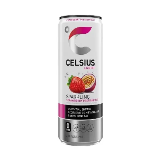 CELSIUS Sparkling Strawberry Passionfruit Functional Energy Drink - 12 fl oz Can image {5}