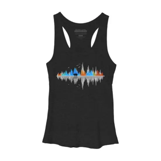 Women's Design By Humans Sounds of Nature Color Tree Notes By NomAdartStudio Racerback Tank Top image {5}
