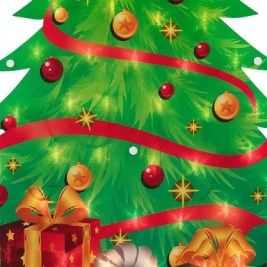 Northlight 22.5" Lighted Christmas Tree with Presents Window Silhouette image {6}