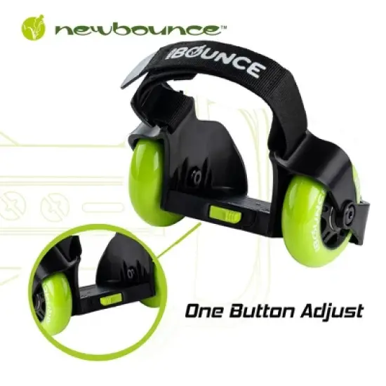 New Bounce Heel Wheel Skates - Jet Wheelies for Shoes - Adjustable One Size image {2}