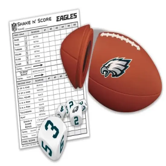 MasterPieces Officially Licsenced NFL Philadelphia Eagles Shake N' Score Dice Game for Age 6 and Up image {2}
