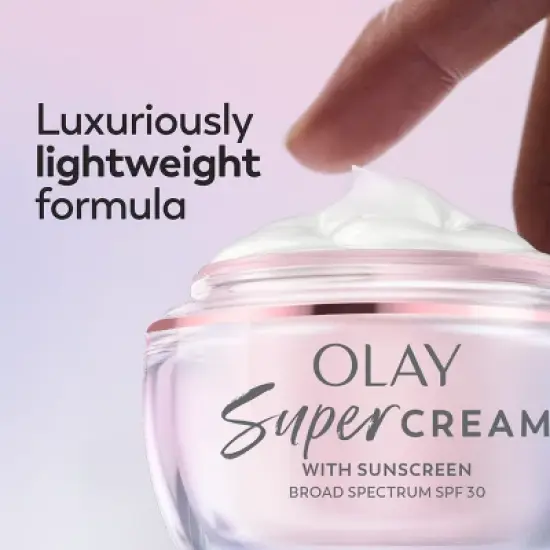 Olay Super Cream Ultra Lightweight Facial Moisturizer Sunscreen - SPF 30 - 0.5oz image {5}