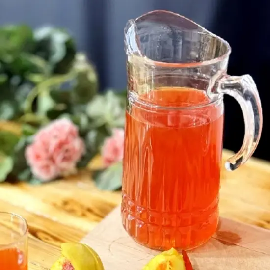 Slickblue Stylish Fluted Romanesque Design 65 oz Cristalline Glass Pitcher &ndash;Perfect for Water, Juice & Cocktails image {4}