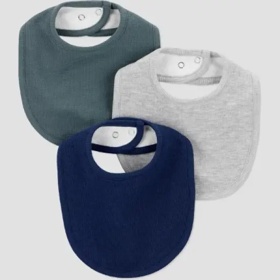 Carter's Just One You&reg; Baby Boys' 3pk Bibs - Navy Gray/Green image {4}