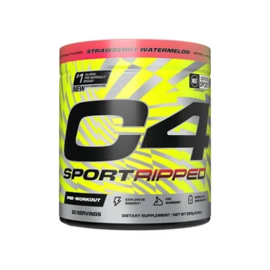 Cellucor C4 Sport Ripped Pre-Workout Powder - Strawberry/Watermelon - 9.9oz/20 Servings image {7}