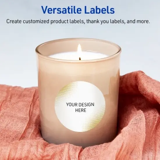 Avery Round Labels, Gold Blush Pattern, 3" Diameter, 60 Total image {5}